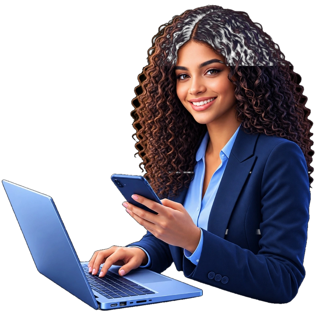 Student with laptop